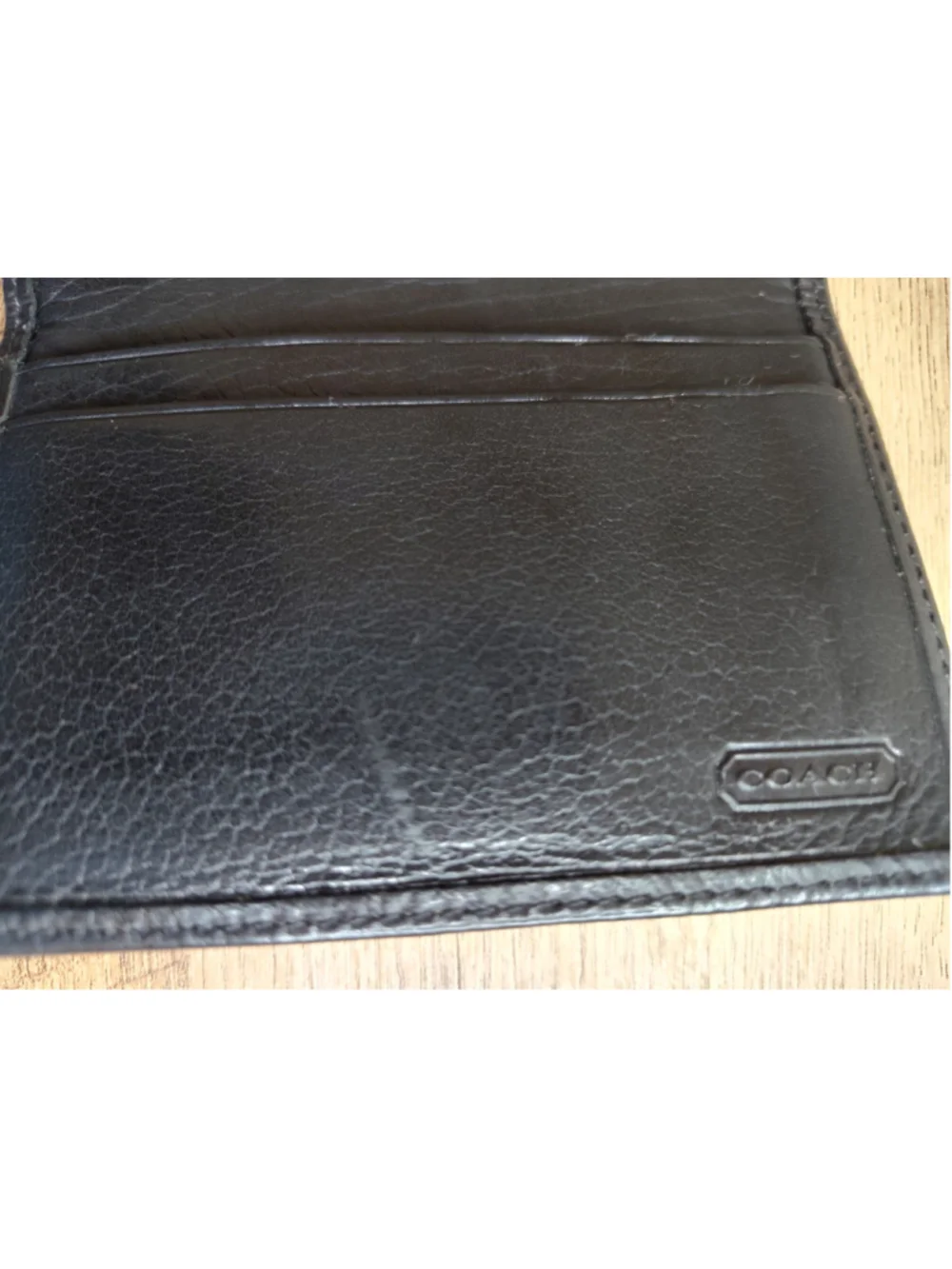 Men's Coach Black Leather Card Case Wallet